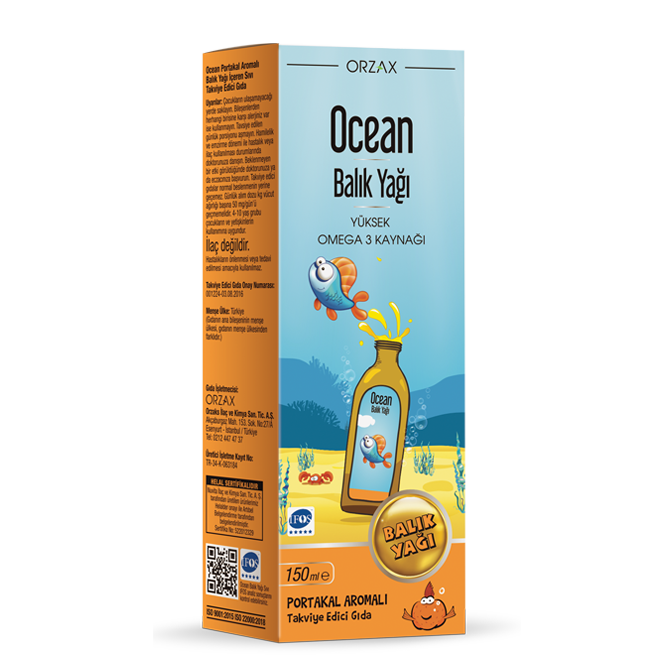 Ocean Fish Oil Portağal Aromalı 150ML
