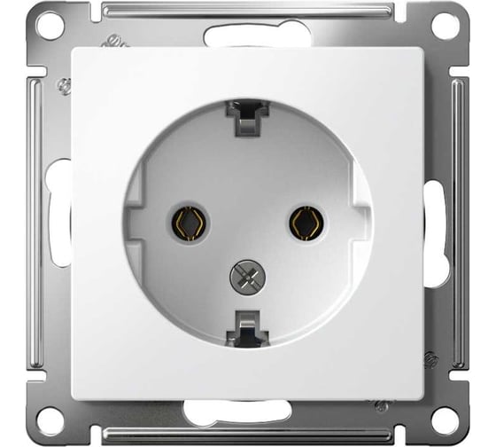 Rozetka mexanizmi Systeme Electric AtlasDesign torpaqlamalı 16 A ağ